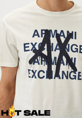 T-Shirt Men White Armani Exchange Camiseta